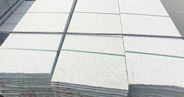 白银芝麻白毛板，石材毛板