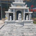 白银芝麻白中国黑石材套墓 花岗岩墓碑