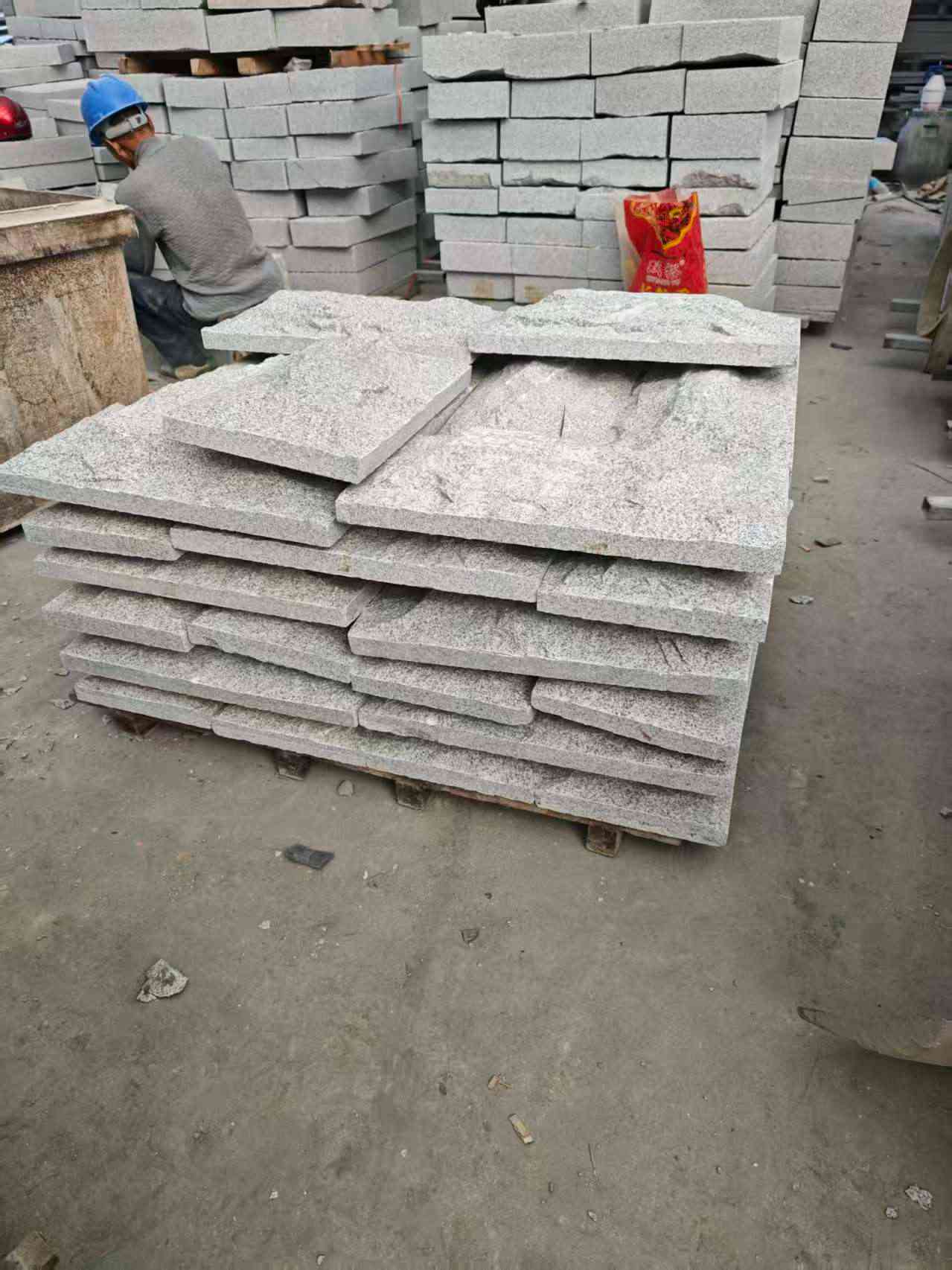 白银芝麻白蘑菇石，自然面